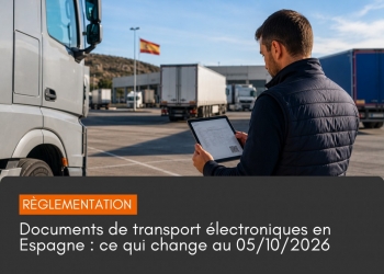 Documents de transport électroniques en Espagne : ce qui change au 05/10/2026